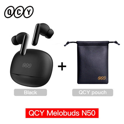 QCY Melobuds N50 ANC Wireless Earbuds - Bluetooth 5.4 Noise Cancelling Earphones with 6-Mic Clear Calls & Multipoint Connection