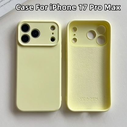 Liquid Silicone iPhone Case - Matte Soft Candy Color Cover for iPhone 11–18, 16e, Air, Plus & Pro Max Models