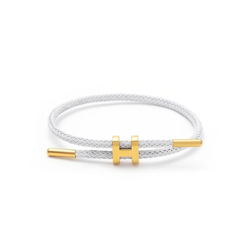H-Buckle Stainless Steel Rope Bracelet - Multi Functional Fashion Jewelry for Men and Women