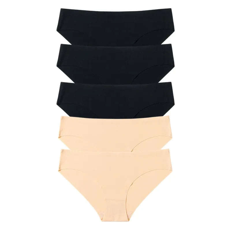 TrowBridge 5PCS Women's Seamless Panties Set – Comfortable Sport Briefs, Soft Breathable Lingerie Underwear