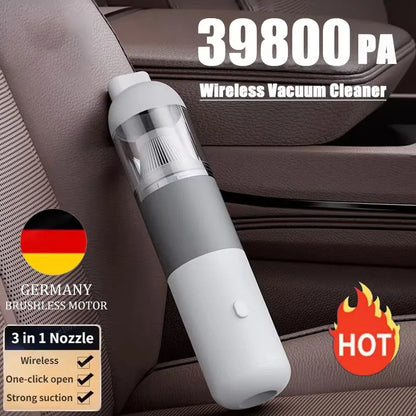 3-in-1 Wireless Car Vacuum Cleaner – Portable Mini Handheld Dust Catcher for Auto Interior Cleaning