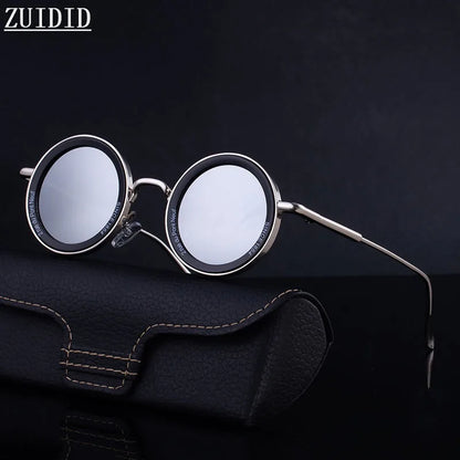 Round Steampunk Sunglasses — Vintage Punk Retro Fashion Glasses for Men & Women