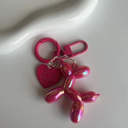 Jelly Balloon Dog Keychain - Cute Cartoon Dog Pendant Charm for Keys, Bags & Unisex Gifts