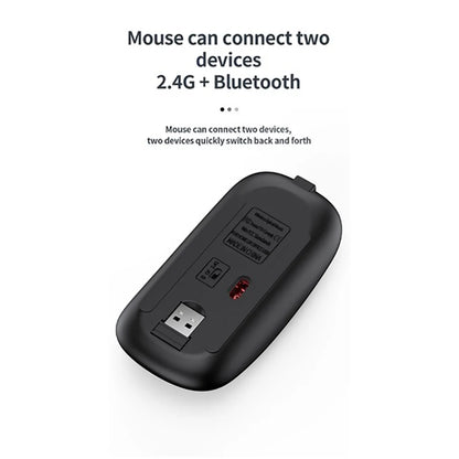 Jomaa Slim Bluetooth Rechargeable Keyboard and Mouse Set – 2.4G USB Wireless Combo for Laptop & Computer