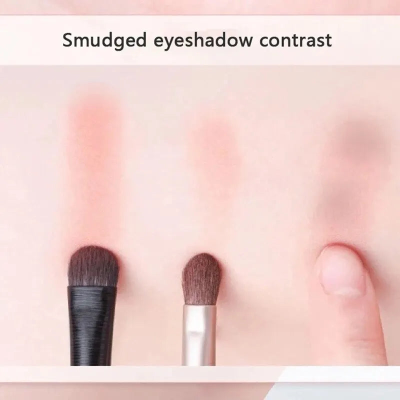 6 Piece Soft Hair Eyeshadow Brush Set - Smudged Lying Silkworm Eyeliner & Detail Small Makeup Brushes