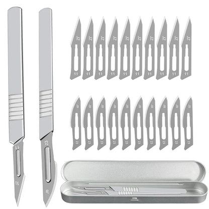 Carbon Steel Carving Knife Set – #11 & #23 Non-Slip Blades for Engraving, Mobile Phone Film, Paper Cutting & Handicraft Tools