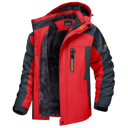 TACVASEN Winter Fleece Lined Parka - Waterproof Windproof Ski Snowboard Jacket with Removable Hood