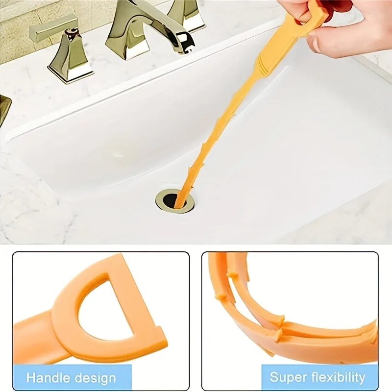Hand Crank Drain Unclogger - Kitchen Sink and Toilet Hair Cleaner Plumbing Tool