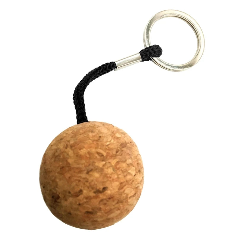 Buoyant Floating Keychains – 35mm Cork Ball Keyrings for Boats, Sea, Surfing, Diving & Fishing
