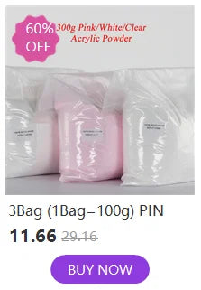 120ml EMA Polymer Acrylic Liquid & Powder - Pink Nail Builder for Dipping, Carving, Acrylic Powder, and Nail Tip Extensions