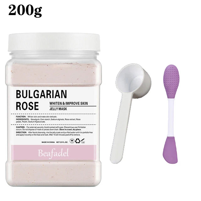 650g/200g Soft Hydro Jelly Mask Powder – DIY Hydrojelly Peel Off Masks with Hyaluronic Acid & Rose for Facial Skin Care