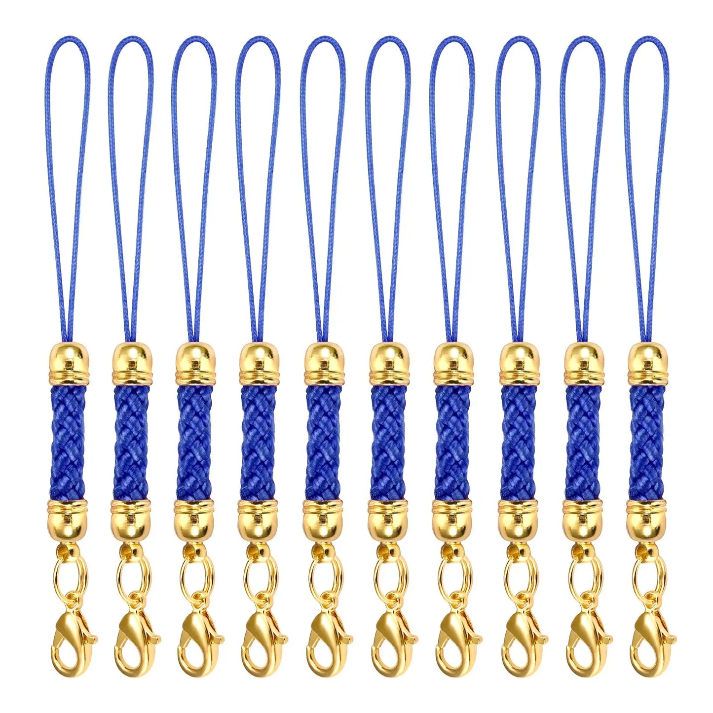 10Pcs Lanyard Strap Set - Lobster Clasp Rope Keychain Hooks Mobile Charms & Key Ring Accessories