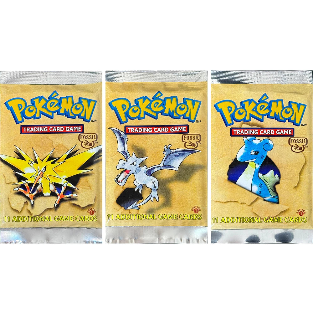 Pokémon Booster Packs Base Fossil Jungle - 11 Cards Per Pack & 36 Pack Booster Box Proxy Game Cards Collection