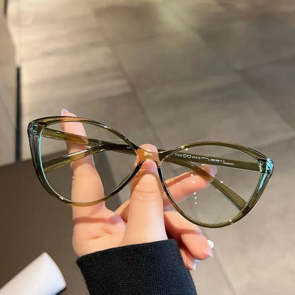 Y2K Retro Oval Frame Glasses for Women - Sweet & Cool Eyewear, Anti-Blue Light Reading & Computer Glasses
