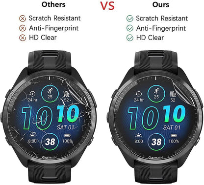 3-Pack Soft Hydrogel Screen Protector for Garmin Forerunner 265/265S/965 – Clear Protective Film