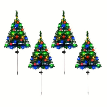 Outdoor Solar Christmas Tree Lights - Waterproof LED Lawn Lamps for Garden, Patio & Holiday Decor