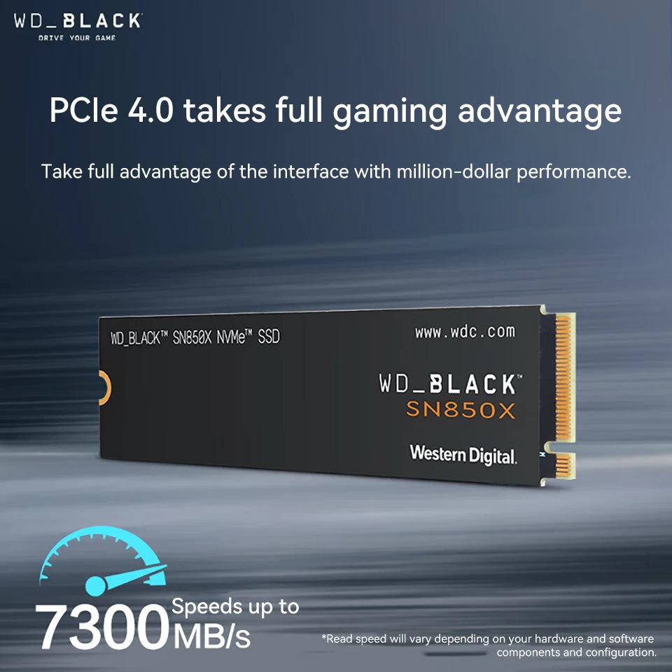 Western Digital WD SN850X 1TB/2TB SSD – NVMe Gen4 PCIe M.2 2280 Internal Solid State Drive for PS5, Desktop & Laptop