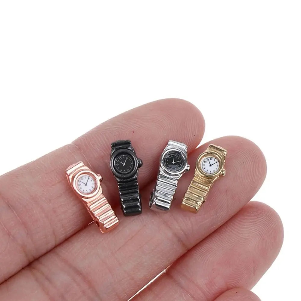 1:12 Dollhouse Miniature Wrist Watch – Pretend Play Home Decor Accessory Toy for Dolls