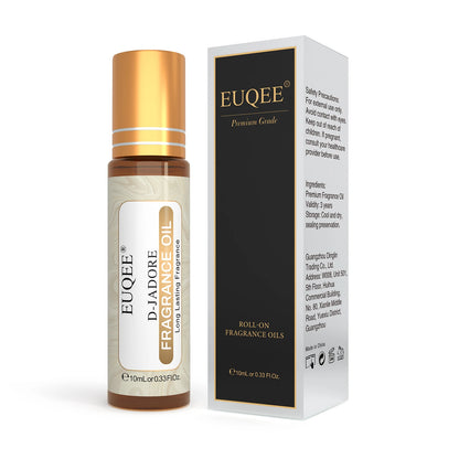 EUQEE 10ml Women's Roller Fragrance Oil - Coconut, Vanilla & Floral Aroma Scent Oil