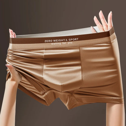 Men’s Ice Silk Boxer Shorts Breathable Plus Size Underwear Soft Stretch Slim Fit Underpants Premium Comfort Lingerie Style Wholesale Pack