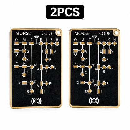 Portable Morse Code Trainer Card - Mini LED Electronic Code Learning & Practice Tool