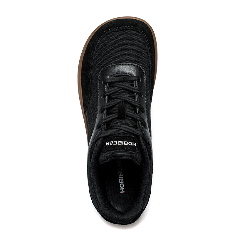 HOBIBEAR Unisex Wide-Toe Sneakers — Minimalist Lace-Up Mesh Casual Shoes, Non-Slip Comfort for Men & Women