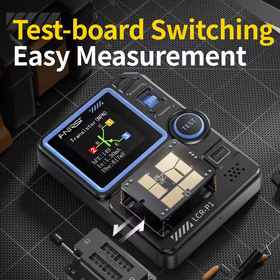 FNIRSI LCR-P1 Transistor Tester - Multifunctional LCR ESR Meter for Diode, Triode, Capacitance & Resistance Testing