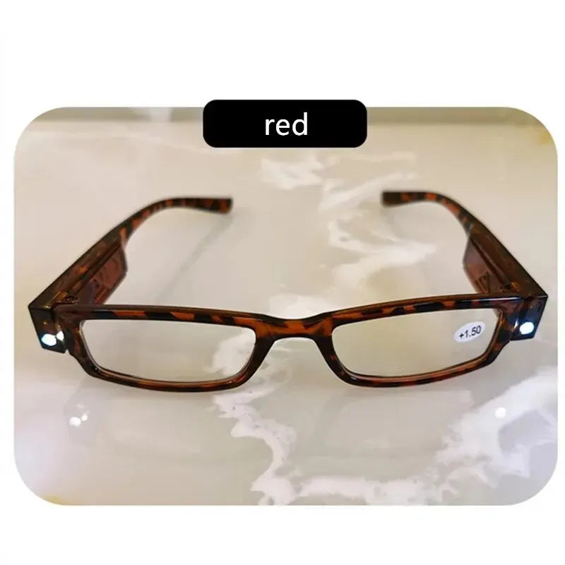 2021 LED Light Reading Glasses – Full Frame Fashion Eyewear for Men & Women, +1.0 to +4.0 Diopters