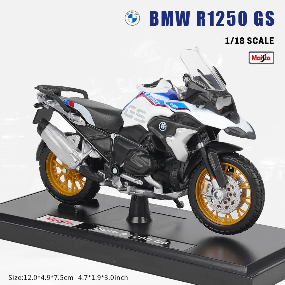 Maisto 1:18 Alloy Motorcycle Model – Yamaha MT-07/MT-10, Ducati, Kawasaki, KTM, Suzuki, BMW