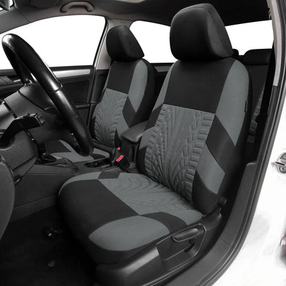 Universal Full Set Car Seat Covers – Front Split & Rear Bench Cloth Protectors for SUV, Sedan & Van Automotive Interior Protection Accessories