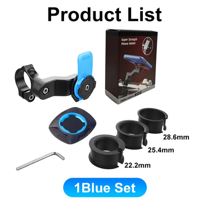 QUAD-LOCK Motorcycle & Bike Phone Holder — 360° Rotatable Navigation Stand with Secure Mount Bracket