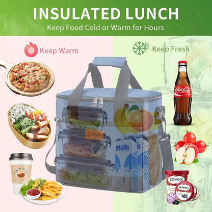 15L Collapsible Cooler Bag – Large Insulated Picnic Lunch Bag for Outdoor Travel, Camping, BBQ & Family Party