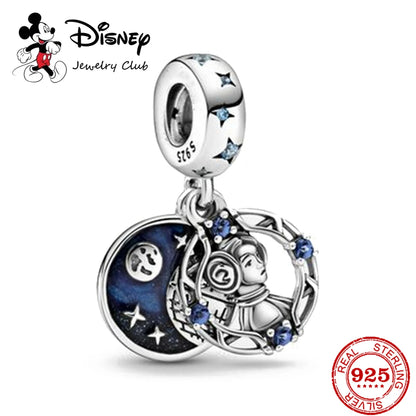 New 925 Sterling Silver Mickey Minnie Vinnie Charm – Beaded Fit for Original Pendant Bracelet, DIY Ladies Jewelry