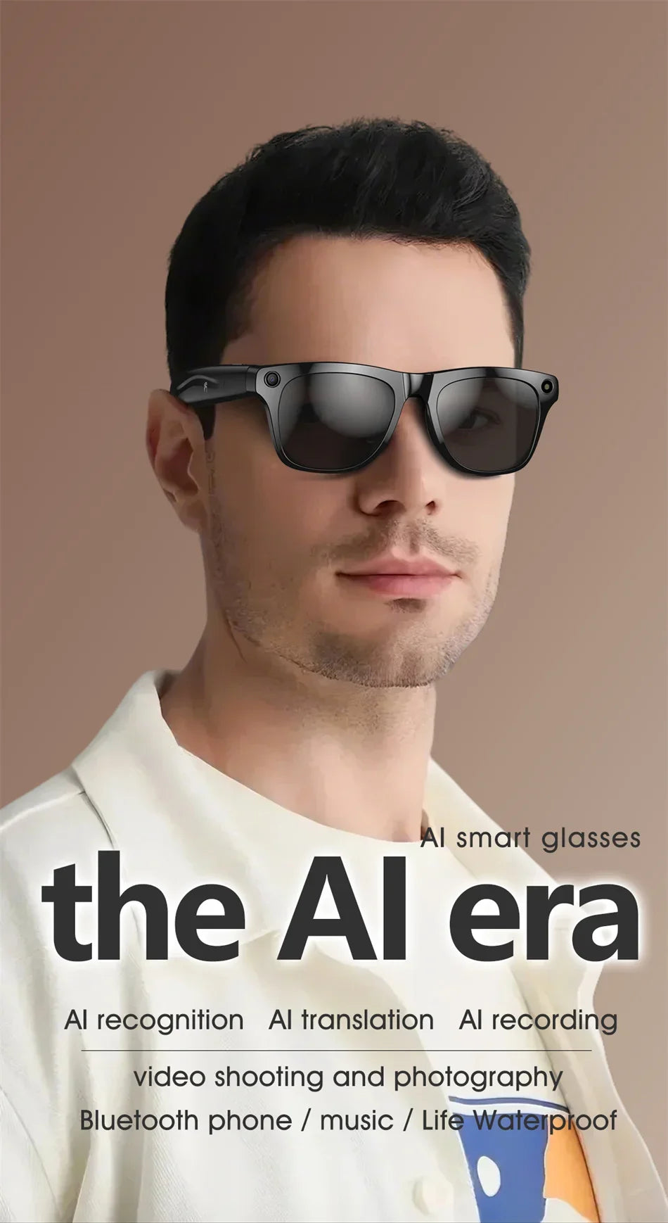 Xiaomi 1080P HD AI Smart Glasses — 100MP Camera, Bluetooth Call, Voice Assistant, 260mAh Battery, Smart Control