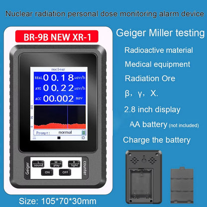 XR-1 Portable Geiger Counter - Nuclear, X-Ray & Radiation Detector with Personal Dosimeter and Marble Testing Function