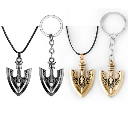 JoJo’s Bizarre Adventure Kujo Jotaro Arrow Keychain - Golden Metal Anime Choker Charm Gift
