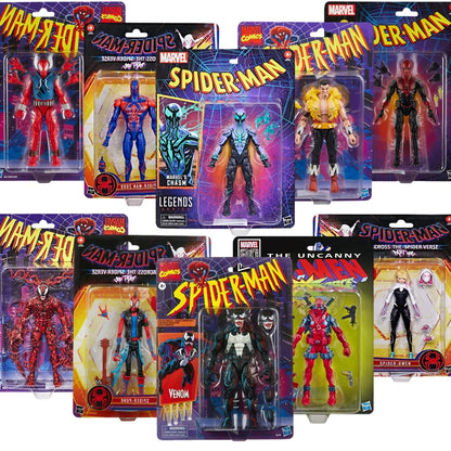 Spider-Man Venom Action Figure - 1/12 Scale Spider-Punk Carnage 2099 Deadpool Gwen Kraven Model Toy Gift
