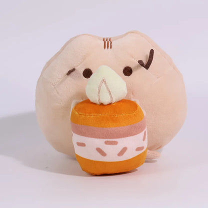 Pusheen Kawaii Cat Plush Toy - Cute Donut, Unicorn, Ice Cream, Pizza, and Cake Stuffed Animal for Gifts and Room Decor