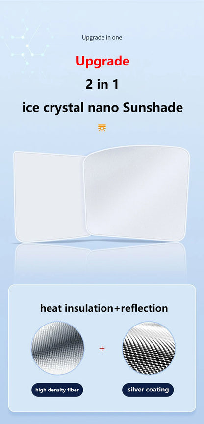 Split Sunshade for Tesla Model 3 (2017-2023) & Model Y – Front & Rear Sunroof Windshield Skylight Glass Roof Cooling Shade