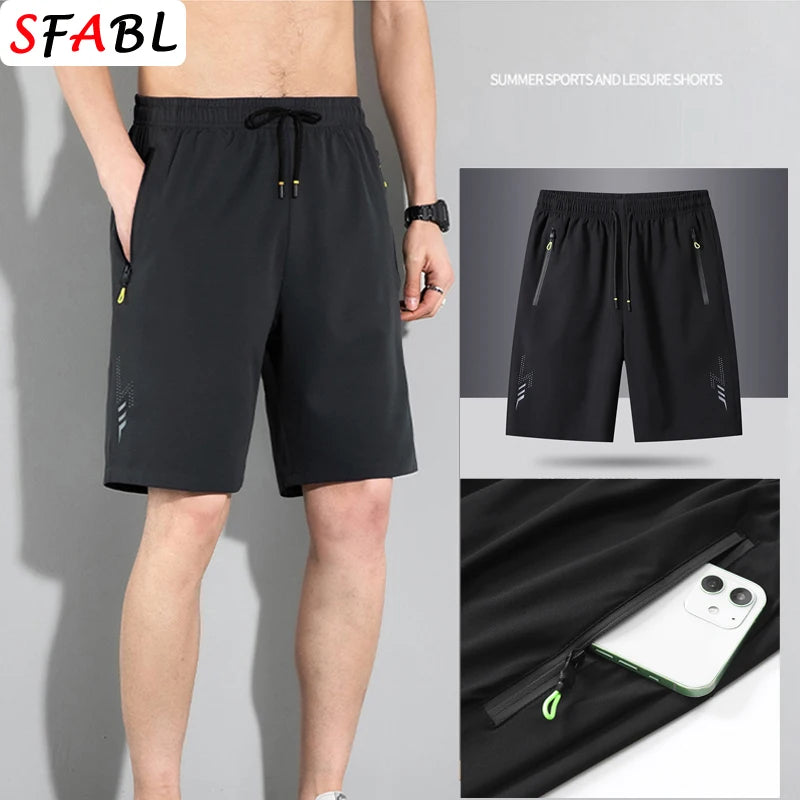 Men's Summer Beach Shorts – Quick-Drying, Breathable Elastic Fitness & Running Casual Shorts