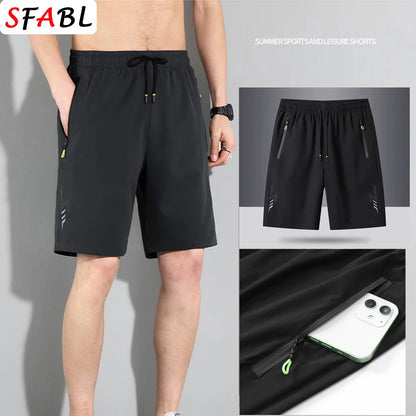 Men's Summer Beach Shorts – Quick-Drying, Breathable Elastic Fitness & Running Casual Shorts
