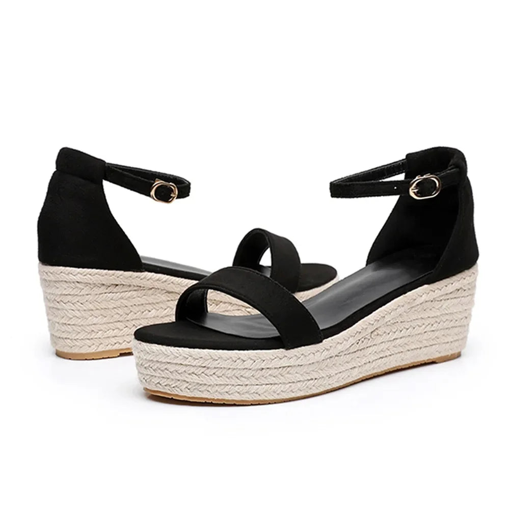 Plus Size Women’s Summer Wedges – High Heel Platform Sandals for Party, Evening & Wedding, Sizes 32–44
