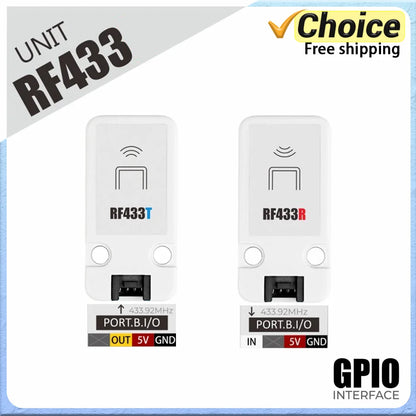 M5Stack RF433T/R 433.92MHz Wireless RF Transmitter & Receiver Module — IoT Remote Control & Automation