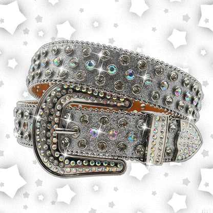 Luxury Rhinestone Belt – Diamond Crystal Studded Fashion Pin Buckle Belt for Women, Stylish Jeans Decoration