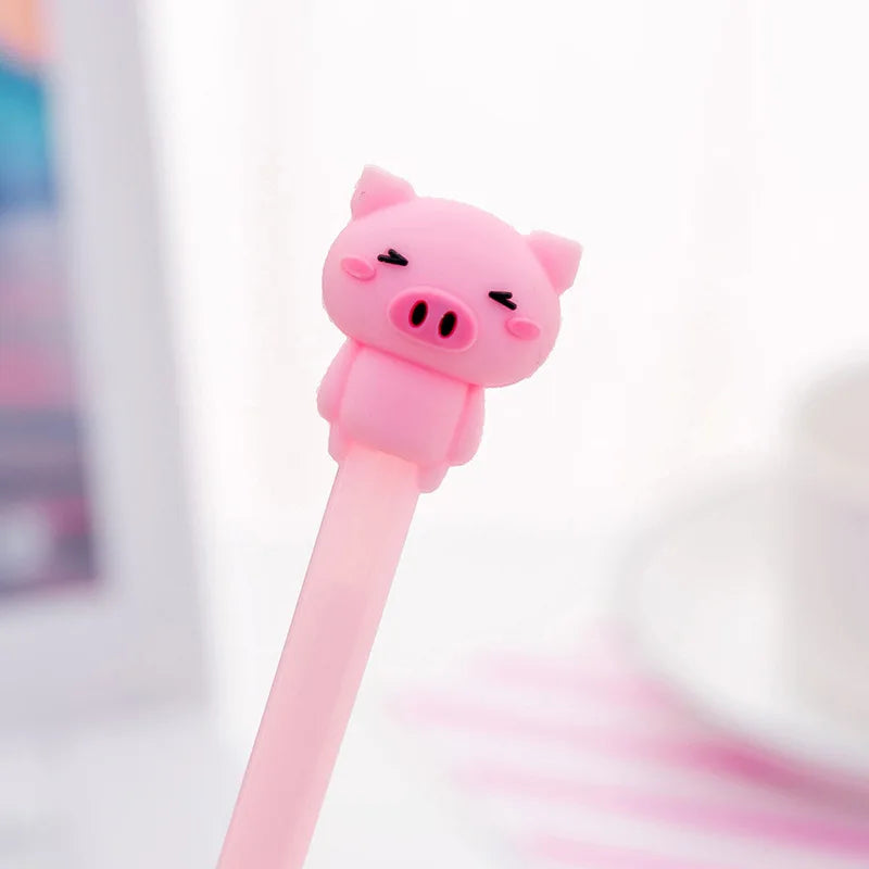 Cute Pink Pig Gel Pen – Kawaii Retractable Pen for School, Office, and Student Gifts