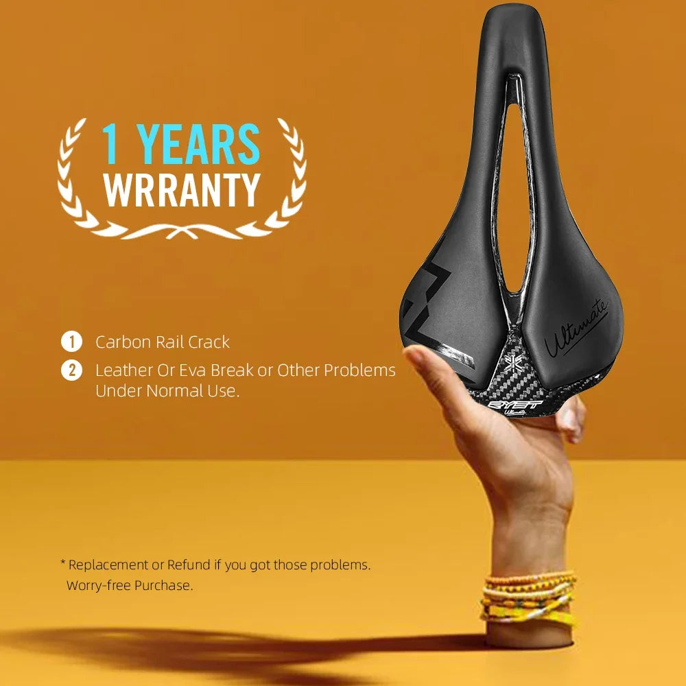 RYET Bicycle Saddle - Ultralight Full Carbon Racing Seat for Road Bike Cycling & Sports