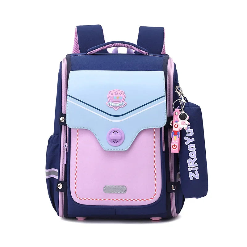 Orthopedic Waterproof Elementary School Backpack Set – High-Quality Kids Bookbag for Boys & Girls with Pencil Case Gift Set