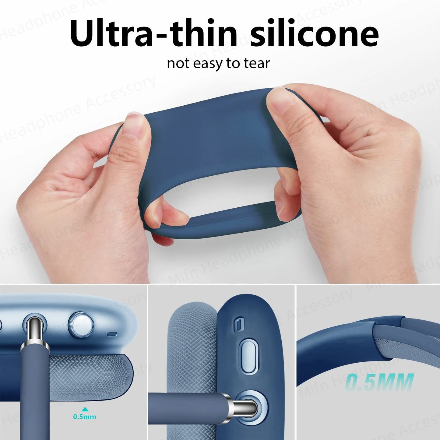 Silicone Protective Case for AirPods Max 2024 – Ear Protection Earmuff Cover for Headphones