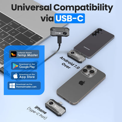 P1 Thermal Imager - USB-C 320×240 X³IR Infrared Camera for iPhone & Android, 25Hz, 600°C Temperature Range for Inspection