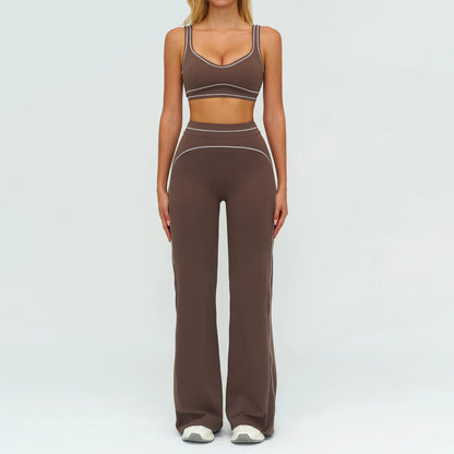 Women’s 2-Piece Fitness Yoga Set, Gym Running Tracksuit, Push-Up Sportswear Leggings, Athletic Workout Outfit